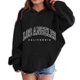 thumbnail image 2 of JAJAHO Oversized Hoodies For Girls Letter Printed Hooded Sweatshirts Long Sleeve Fall Pullover Tops With Pocket Size 2-13T, 2 of 4