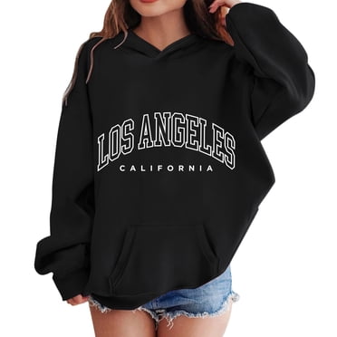 WOYY Toddler Girl's Hoodie Los Angeles Printed Hooded Sweatshirt for Kids, Sizes 4-5T