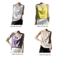 thumbnail image 4 of Top Mujer Qarigey Camiseta cómoda y elegante Sin mangas Verano Sexy Blanco L, 4 of 6