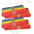 thumbnail image 5 of Colorful Popsicle Sticks Color Popsicle Sticks Natural Wood Craft Sticks Treat Sticks Wooden Popsicle Sticks for Crafter Teacher Student (6 Inch, 200 Piece, Mix Color), 5 of 5