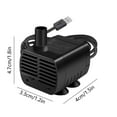 thumbnail image 3 of Clearance!USB Mini Submersible Water Pump 5V 3W 50 GPH High Lift Quiet Adjustable Flow for Pet Fountains Aquarium Fish Tank Pond Hydroponics Tabletop Fountains Easy Clean 4.7x4x3.3cm Black, 3 of 8