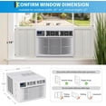 thumbnail image 2 of MemoryField 18000 BTU Window Air Conditioner with Supplemental Heat, Window AC Unit with Remote, Cool/Heat/Dry/Fan-Only Functions, WiFi Enabled, Cooling Rooms Up to 1000 Sq Ft, 230/208V, 2 of 6