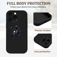 thumbnail image 2 of Sleek Black iPhone 15 Pro Case - Lightweight Yellowing Resistant with Stylish Motorcyclist Illustration - Perfect Fit for iPhone 15 Pro, 2 of 6