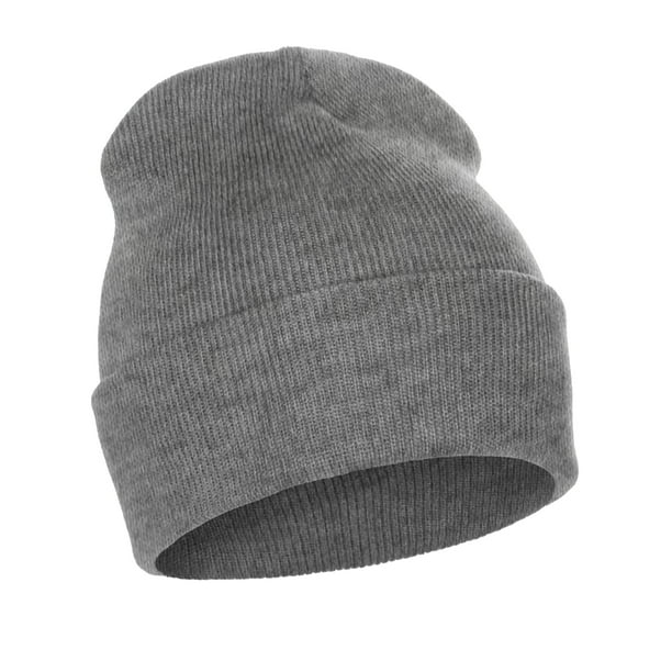 I&W Hatgear Classic Plain Cuffed Beanie Winter Knit Hat Skully Cap