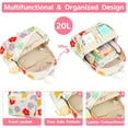 thumbnail image 2 of Mochila Bluboon Mini para niñas pequeñas con estampado floral de pana, 2 of 9