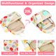 thumbnail image 2 of Mochila Bluboon Mini para niñas pequeñas con estampado floral de pana, 2 of 9