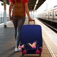 thumbnail image 3 of Stretch Luggage Cover XL(29-32in)– Elastic Travel Suitcase Protector with Handle Openings & Bottom Closure, Washable Polyester Spandex Suitcases Cover, Butterfly Floral Print, 3 of 5