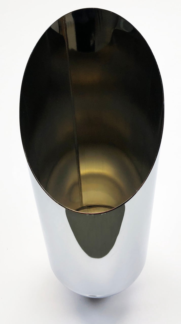 Exhaust Tip 6.00" Outlet 2.50" Inlet 18.00" Long Slant 304 Stainless Chrome Plated WCHRSS60018-250-S Wesdon Exhaust Tip