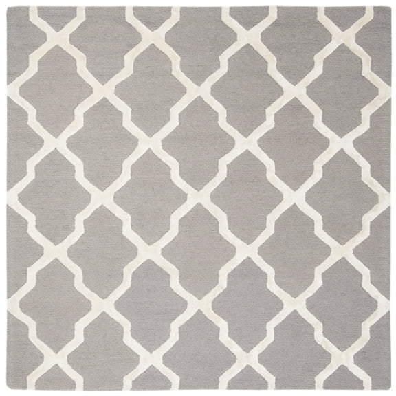 SAFAVIEH Cambridge Jayme Geometric Area Rug, Gray/Ivory, 6' x 6' Square