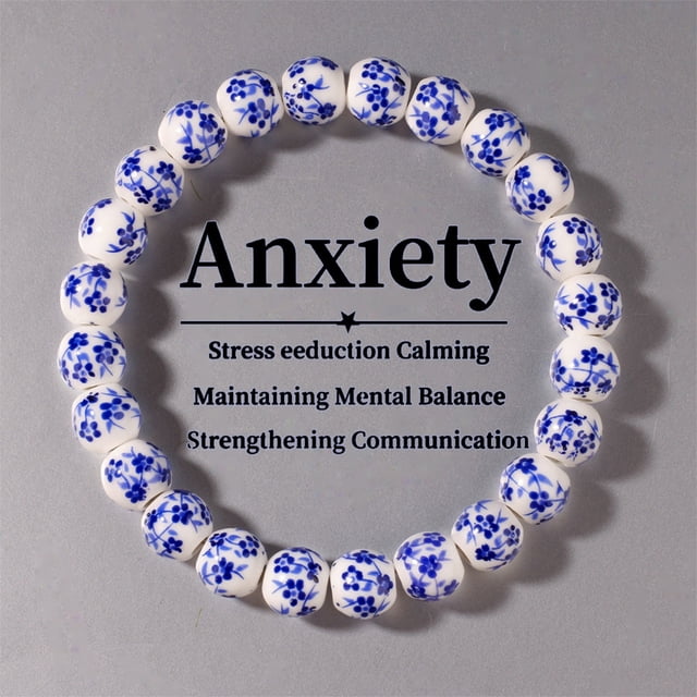 Pulsera de cuentas de piedra natural para hombre y mujer, meditación zen, energía, elástica y ajustable