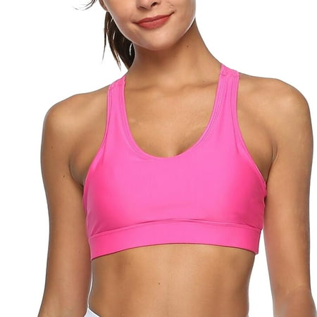 

CBGELRT Womens Tops Fashion Women s Tops Summer Women Fitness Beautiful Hot Yoga Bra Back Plug Cell Phone Pocket Yoga Bra Sports Bra M