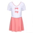 thumbnail image 2 of Spazoro Kids Girls Swimsuits, Skirt Style Breathable Quick Drying Fashionable with Bow Tie Beach Swimming Pool Swimsuit for Chid Girls Pink Size 9 T, 2 of 9