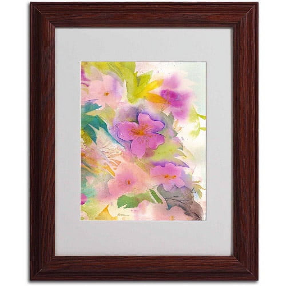 Trademark Fine Art "Cascade" Canvas Art by Sheila Golden, Wood Frame