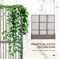 thumbnail image 4 of Outsunny Rattan Outdoor Planter with Trellis, Raised Garden Bed, Grey, 4 of 10