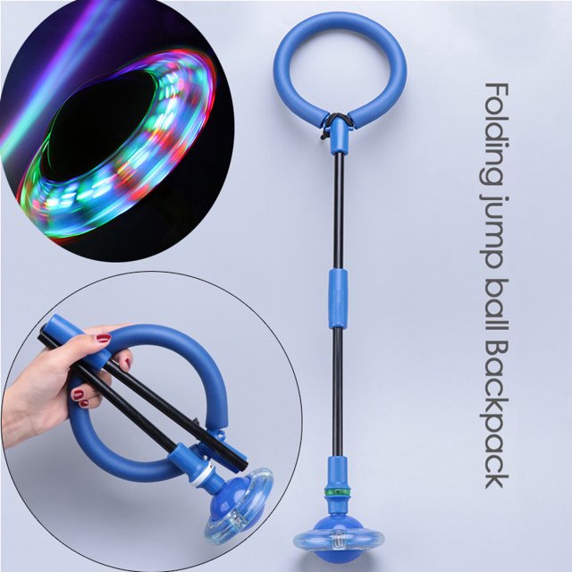 Cuerda para saltar plegable Bola que brilla intensamente Un pie Saltar Niños Juguetes de fitness (Azul) Tmvgtek Otros Deportes y Recreación