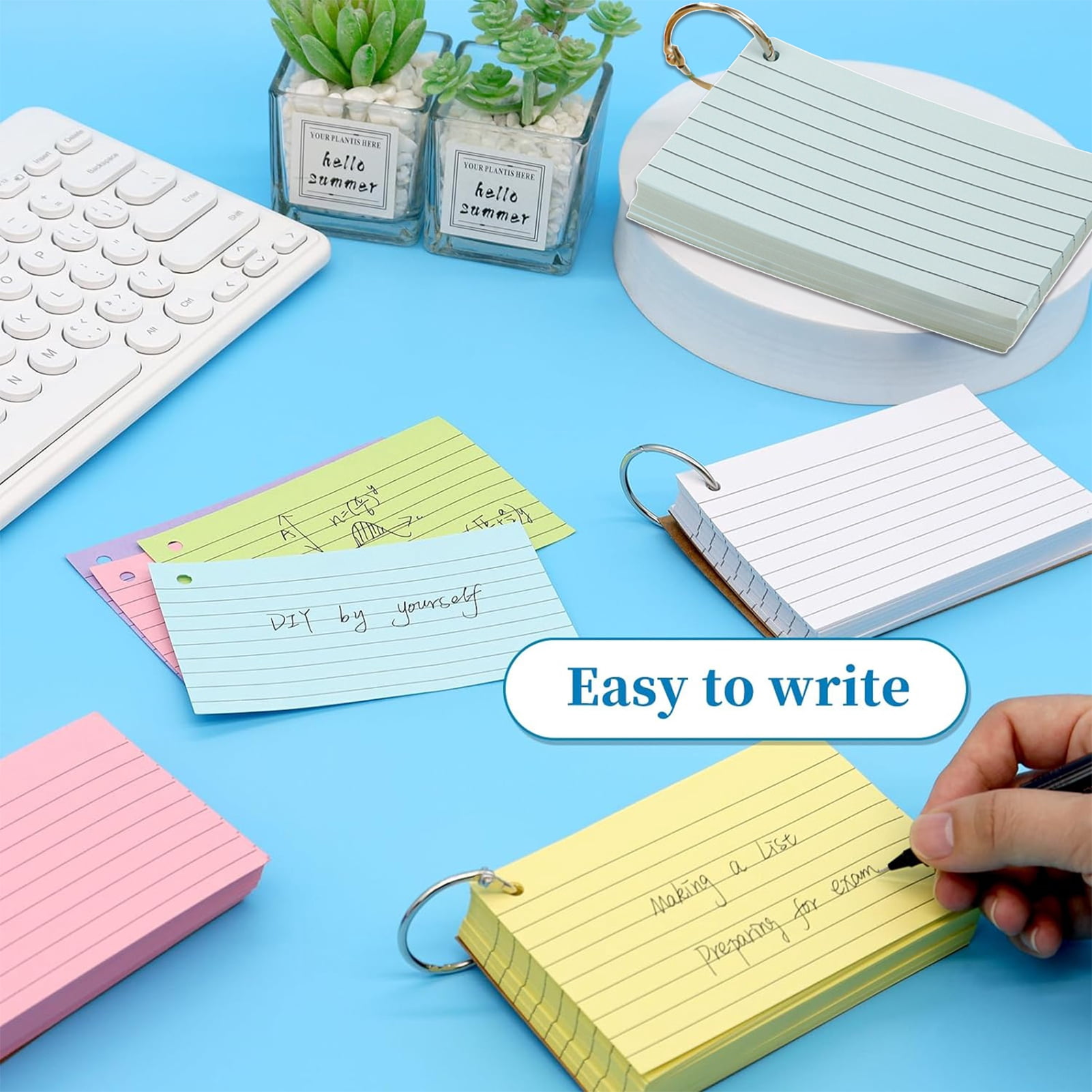 10Pcs Mini Notebook,Candy Colors Portable Pocket Memo Notebook Mini Daily NotePad  for Home Office Travel (10 Colors)