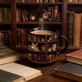 thumbnail image 1 of PEONAVET Ceramic Cup 11oz Bookcase Coffee Cup, 1 of 6
