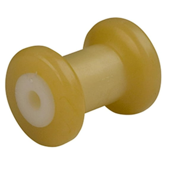 C.E. Smith 29710 4-0.5 in. ID Gold TPR Spool Roller with Bushing, White Solid