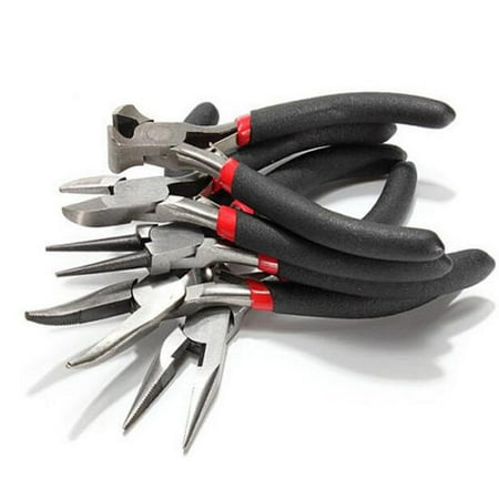 Techtongda 5pcs 5" PLIER JEWELERS PLIERS SET JEWELRY MAKING BEADING WIRE WRAPPING...
