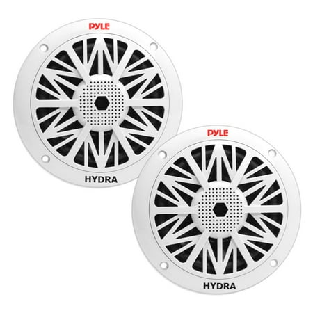 Small Marine Speakers PYLE PLMR52 - 5.25 Inch Dual Marine Speakers - 2 Way Waterproof and Weather Resistant Outdoor Audio Stereo Sound System with 150 Watt Power - 1 Pair ()