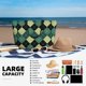 thumbnail image 5 of Fotbe Green Squares Bolsa de Viaje para Playa - Resistente al Agua, Bolsa Tote de Gran Capacidad y Ligera con 7 Bolsillos para Mujeres y Hombres, 5 of 7