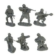 TSSD WW2 german Elite Troops: 12 gray 1:32 Plastic Army Men Figures