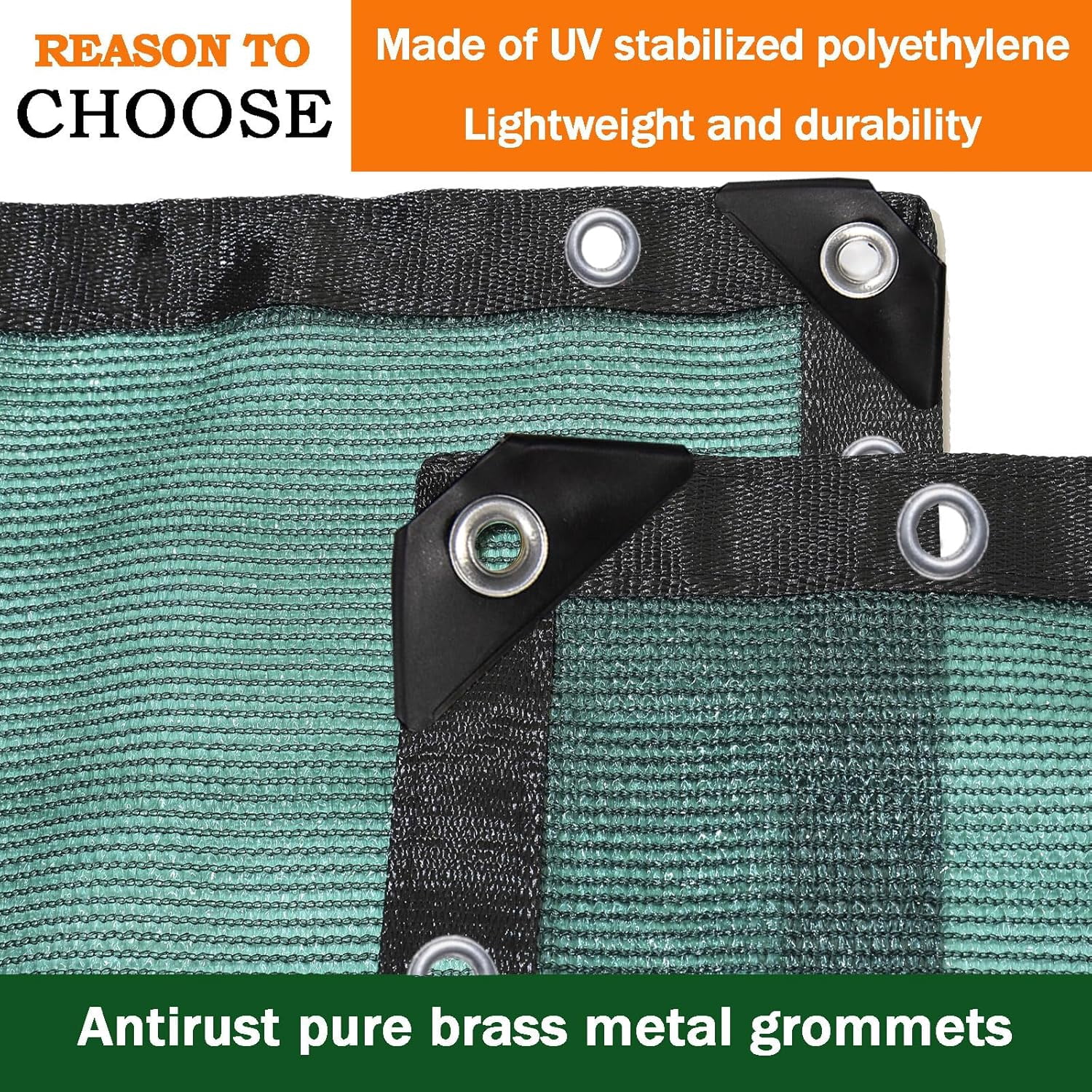90% Green Shade Cloth 12ft x 14ft Heavy Duty Outdoor Mesh Tarp with Grommets, Sun Shade Canopy for Patio, Garden, Greenhouse, Chicken Coops, Plants Vegetables, Swimming Pool