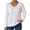 White, variant on Women's V-Neck Chevron Eyelet Knit Sweaters Long Sleeve Loose Casual Pullover Top