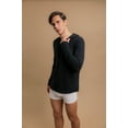 thumbnail image 4 of Men's Cottonique M17773 Long Sleeve Lightweight Cotton Jersey Hoodie (Black XL), 4 of 5