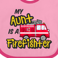 thumbnail image 4 of Inktastic My Aunt is a Firefighter with Fire Truck Boys or Girls Baby Bib, 4 of 4