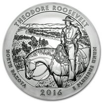 U.S. Mint 2016 Theodore Roosevelt National Park Coin, Precious Metals, 5 oz Silver, .999