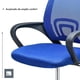 thumbnail image 5 of Silla De Escritorio Ergonómica Mesh Para Oficina Transpirable Giro 360 azul Big Room KT-251, 5 of 8