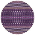 thumbnail image 2 of Addison Rugs Chantille Indoor/Outdoor Transitional Boho Purple Washable Round Rug, 8' x 8', 2 of 6
