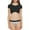 Black, variant on DKNY Women's Standard Sporty Bikini Top, Black, Small