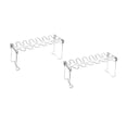 thumbnail image 4 of FENGGUIQU 2Pcs Stainless Steel Roaster Rack Roast Rack for Grill Silver, 4 of 8