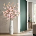 thumbnail image 5 of 4 Pcs Artificial Cherry Blossom Flowers Bulk Silk Faux Flowers Real Touch Bouquet for Christmas Halloween Home Wedding Decoration(White), 5 of 5