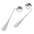 thumbnail image 4 of Shisuyan 2Pcs Elder Spoon Stainless Steel Safe Grip Feeding Tableware Travel Use, 4 of 9