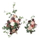 thumbnail image 2 of 2 piezas de flores de arco de boda, rosas artificiales, guirnalda de hojas verdes de granja E, 2 of 9
