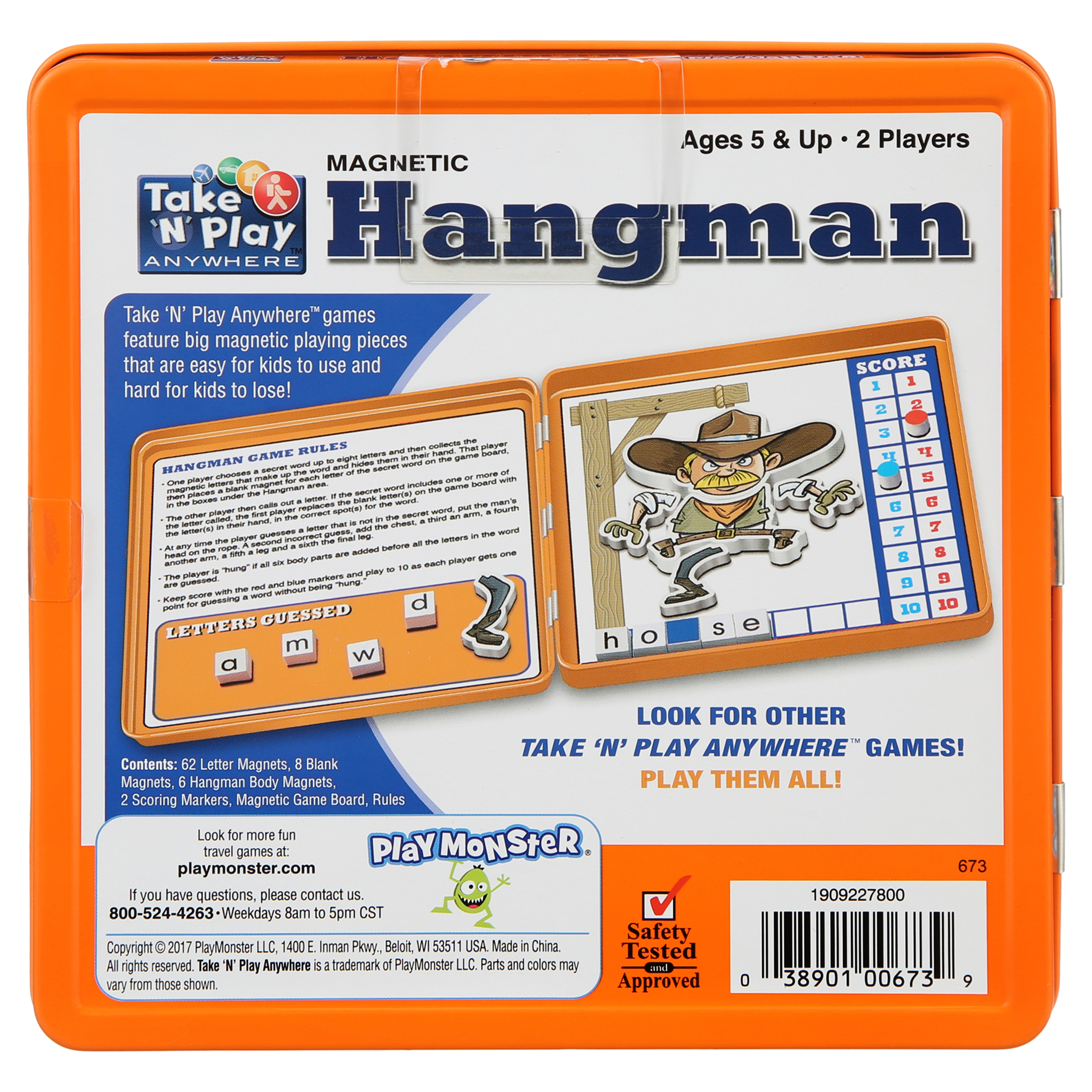 Playmonster PAT673 6.75 in. Take N Play Anywhere Games Hangman - image 4 of 7