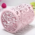 thumbnail image 4 of Elegante par de portabolígrafos y portalápices con diseño de rosa rosa para almacenamiento en el escritorio, 4 of 4