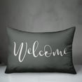 thumbnail image 2 of Creative Products Welcome Script Grey and White 14x20 Indoor / Outdoor Pillow, 2 of 2