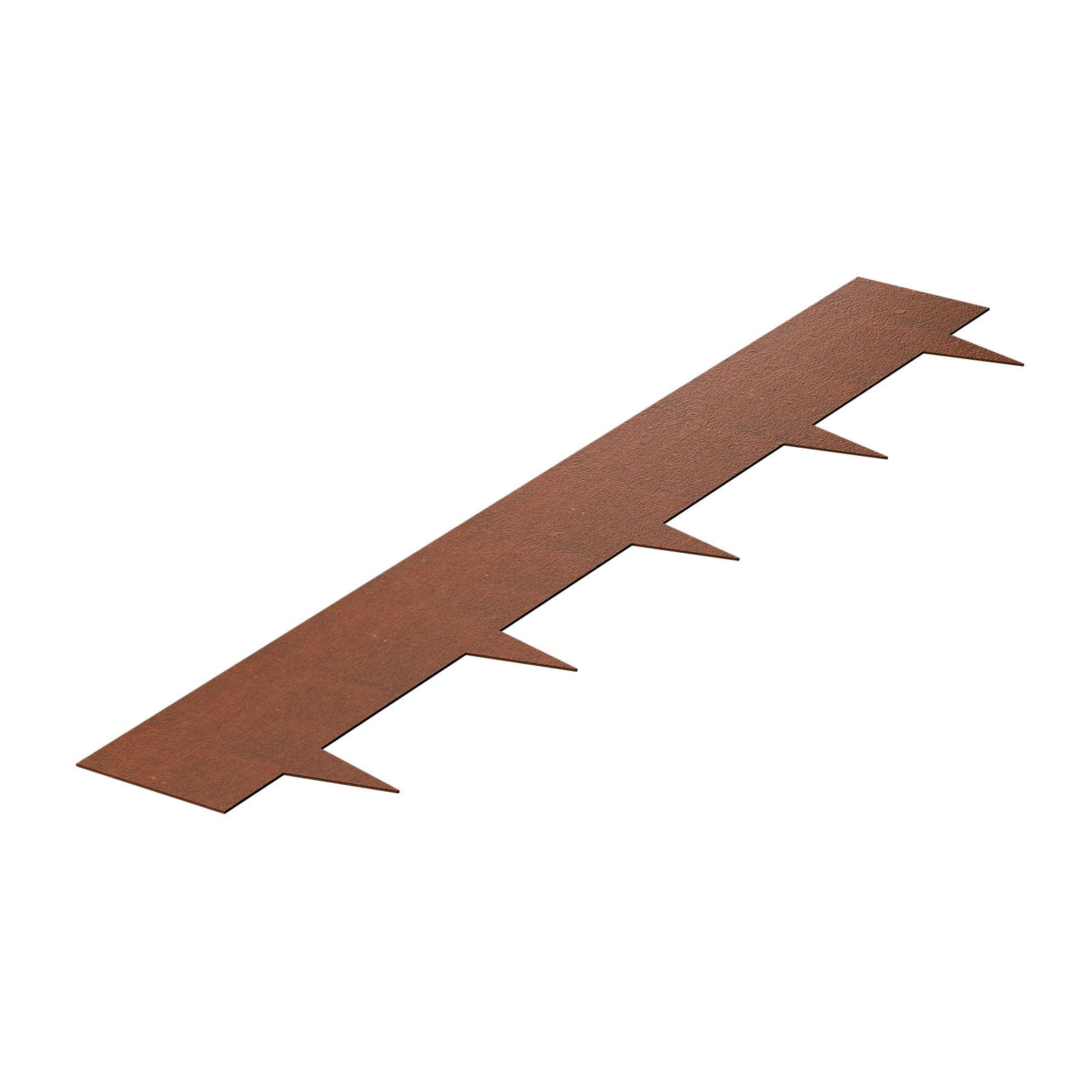 6 Pack Steel Landscape Edging 40 x 8 in Pre-Rusted Weather-Resistant Bendable Garden Border with Shark Spike Lawn Edging for Flower Bed Yard Pathway Divider