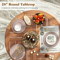 thumbnail image 2 of Gymax 39'' Outdoor Acacia Wood Bar Table w/ Slatted Tabletop for Garden Deck, 2 of 9