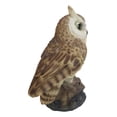 thumbnail image 3 of Eagle Owl Owlet Baby On Tree Stump With Motion Sensor Live Hooting Sound Statue, 3 of 5