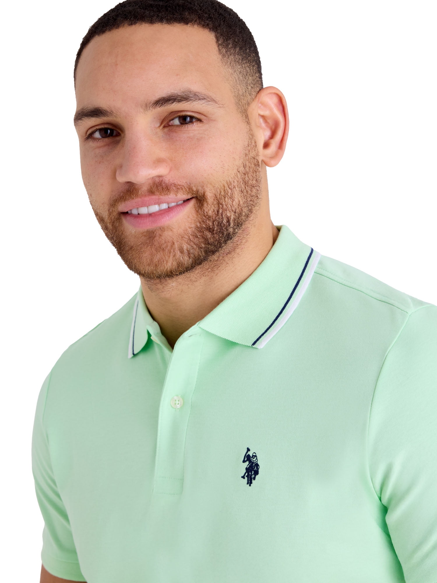U.S. Polo Assn. Men's Classic Tipped Interlock Polo Shirt