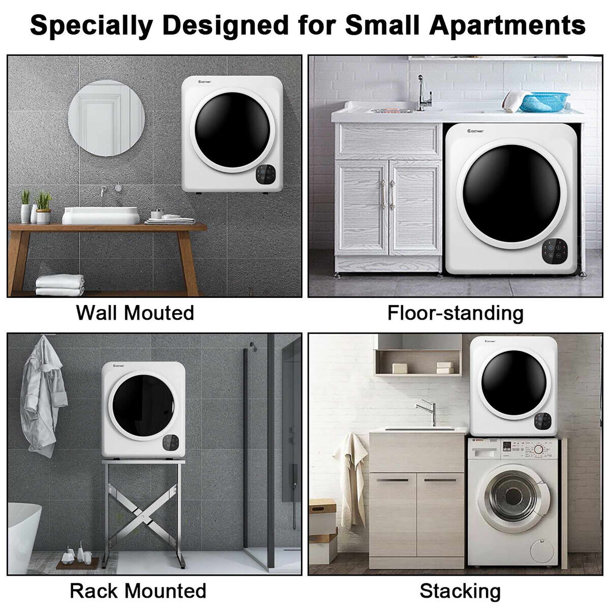 Costway 1700w electric portable clothes dryer sale