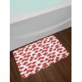 thumbnail image 2 of Floral Bath Mat, Vintage Blooming Lily Flowers Depicted on Plain Background, Plush Bathroom Decor Mat with Non Slip Backing, 29.5" X 17.5", Olive Green Vermilion, by Ambesonne, 2 of 2