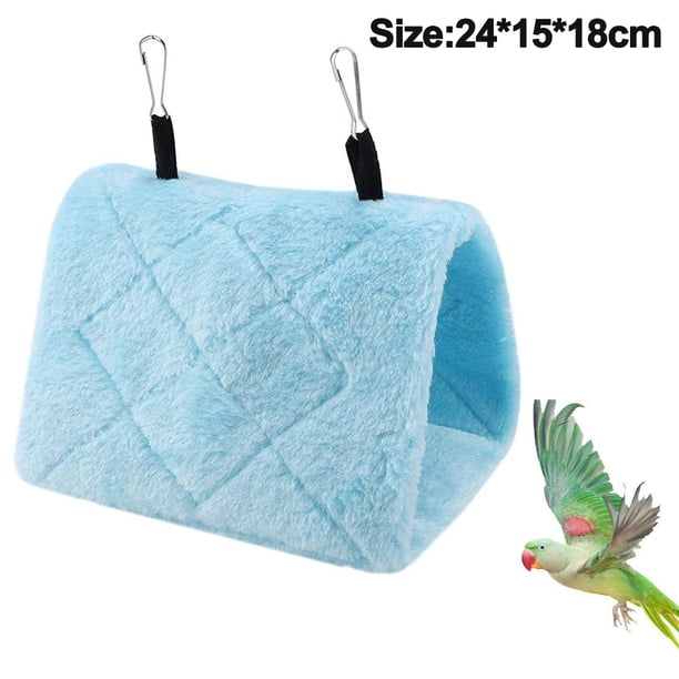 Hamaca para loros y peonías, nido de pájaros, hamaca de felpa suave y cálida, jaula colgante, tienda para pájaros, loros, cama cálida de invierno, bolsa de juguete para mascotas, cama de algodón