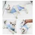 thumbnail image 4 of YUEHAO Pet Vest for Dogs Solid Dog Recovery Suit Onesie After Pet Operation for Dogs Cats Solid Surgical Postoperative Snuggly Vest for Abdominal Wounds Weaning Anti Licking Vest (Light Blue, S), 4 of 8