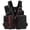Black & Red, variant on Fishing Multiple Pockets Floatation Vest Adults Waistcoat
